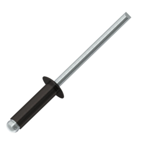1 x Blindnitter Aluminium Tiger stål 3,4X7 Standard rund hoved Sort