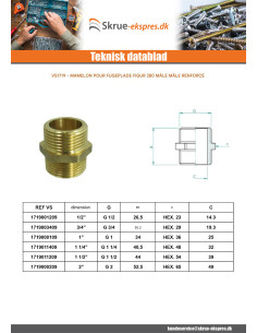 Dobbeltnippel flad samling figur 280 Mand / Mand... 2