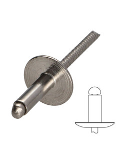 Nitte AL/A4 extra stort 4,8X12 RAL9010 ren hvid