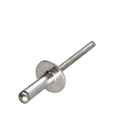 1 x Blindnitter Aluminium Tiger stål 4,8X12 Tykkelse stramning 5 to 7 stort hoved ALX