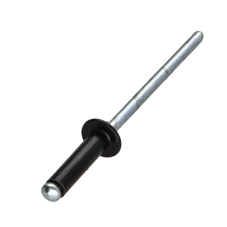 1 x Blindnitter Aluminium Tiger stål 4,8X16 Tykkelse stramning 9 to 11 Standard rund hoved Sort
