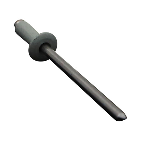 1 x Blindnitte, helt i aluminium 3,2X8 fladt hoved DINE RAL7035 lys grå