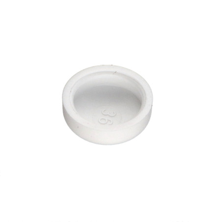 1 x Skruedæksel panhoved Skrue diameter ST4.8 Polyethyleen RAL9010 ren hvid
