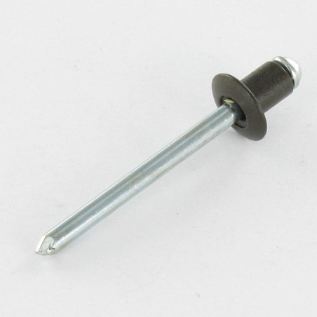 1 x Blindnitter Aluminium Tiger stål 4,8X6 Standard rund hoved RAL8014 sepia brun
