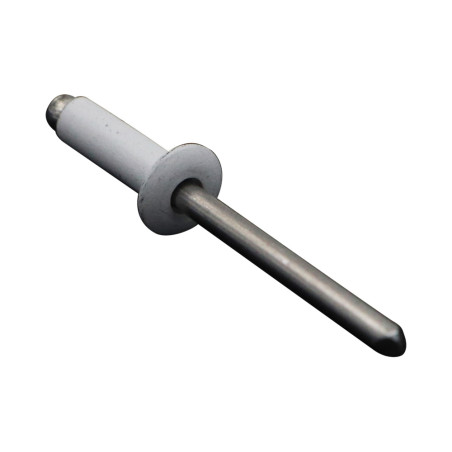1 x Blindnitte, helt i aluminium 4,8X16 fladt hoved RAL9016 trafik hvid