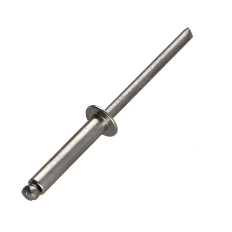 1 x Nitte blind alle Rustfrit stål A4 fladt hoved 4,8X8
