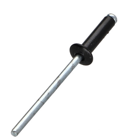1 x Blindnitter Aluminium Tiger stål 4,8X22 Tykkelse stramning 15 to 17 Standard rund hoved Sort