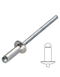 Blindnitter Aluminium Tiger stål 4,8X25 Standard rund...