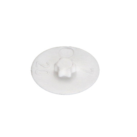 1 x Deksel for Skruehode T20 Hoveddiameter 12 Polyethyleen RAL9010 ren hvid