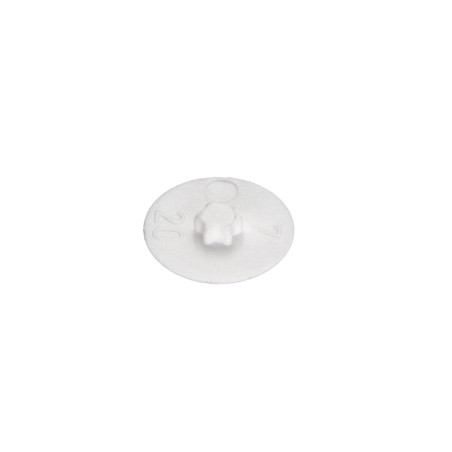 1 x Deksel for Skruehode T15 Hoveddiameter 12 Polyethyleen RAL9010 ren hvid