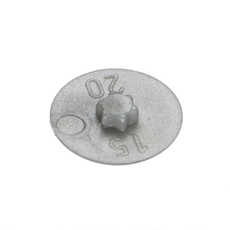 1 x Deksel for Skruehode T20 Hoveddiameter 12 Polyethyleen RAL9006 hvid aluminium