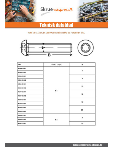 1 x Vis m-hastighed pan hoved T25 M5X20 klasse...