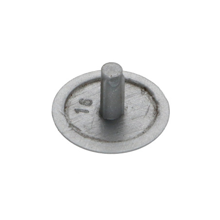 1 x Deksel for Skruehode Polyethyleen Hoveddiameter 12 Diameter gevind 2,5 Længde tråd 5 RAL9006 hvid aluminium