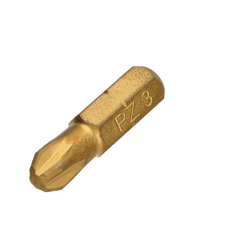 1 x Bit Industriel kvalitet 1/4" C6.3 Titanium Pozi PZ9 længde 25