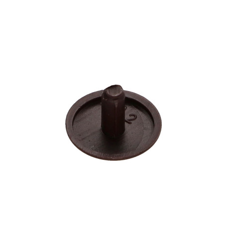 1 x Deksel for Skruehode Polyethyleen Hoveddiameter 12 Diameter gevind 3 Længde tråd 6 RAL8017 chokolade brun