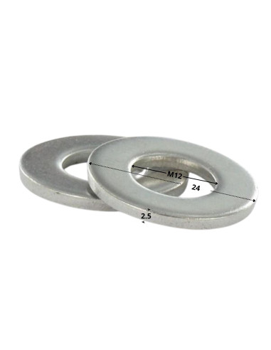 1 x Skiver flad M12X24X2.5 smal serie...