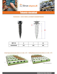 Justerbar fundamentpude HAPAX TERRAX 450MM 2