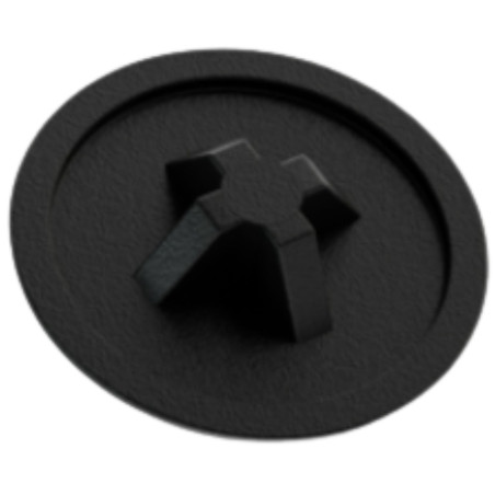 1 x Deksel for Skruehode Phillips 3 panhoved DK15 Wit polyethyleen