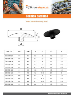 Deksel for Skruehode Fatningshoved M4 Hoveddiameter 12 Sort 2