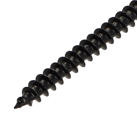 1 x Træ og spånplade skrue forsænket hoved Pozi PZ7 3x30 Fuld trÃ¥d sort galvaniseret mikroskruer