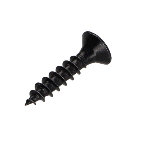 1 x Træ og spånplade skrue forsænket hoved Pozi PZ8 3,5X16 Fuld trÃ¥d sort galvaniseret