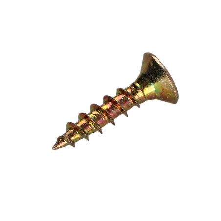 1 x Træ og spånplade skrue forsænket hoved Pozi PZ8 3,5X12 Fuld trÃ¥d gul zink