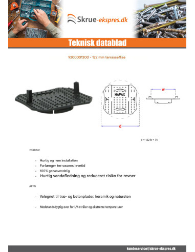 1 x Plade terrasse 122
