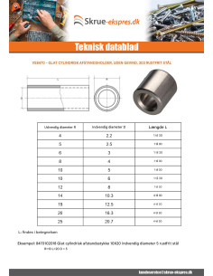 Forbindelsesstykke cylindrisk Glat 12X10 diameter... 2