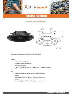 Pladeunderstøttelse terrasse 30X50 2