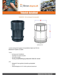 Forlænger til piedestal terrasse 100MM 2
