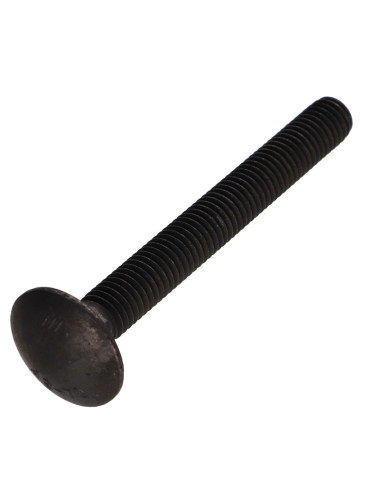 1 x Vognbolt Rustfrit stål A2 M8X80 Sort delvis...