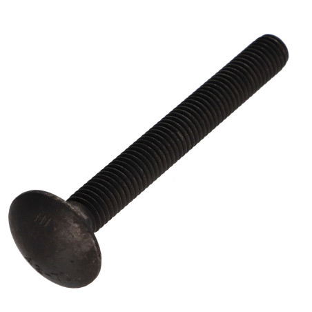 1 x Vognbolt Rustfrit stål A2 M8X80 Sort delvis gevind