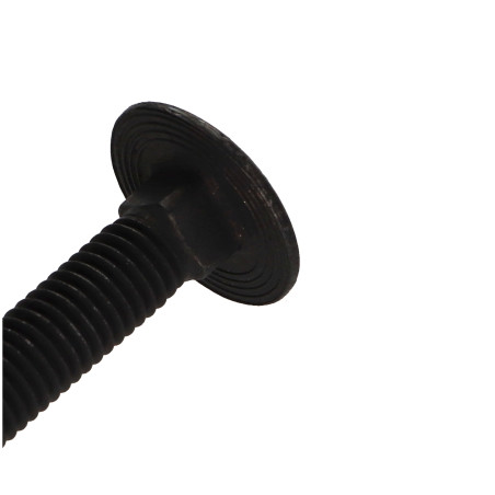 1 x Vognbolt Rustfrit stål A2 M8X80 Sort delvis gevind