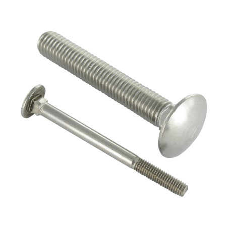 1 x Vognbolt Rustfrit stål A2 M10X60 delvis gevind