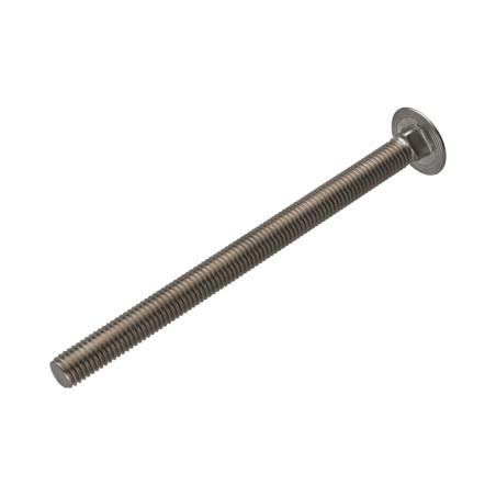1 x Vognbolt Rustfrit stål A2 M10X130 delvis gevind
