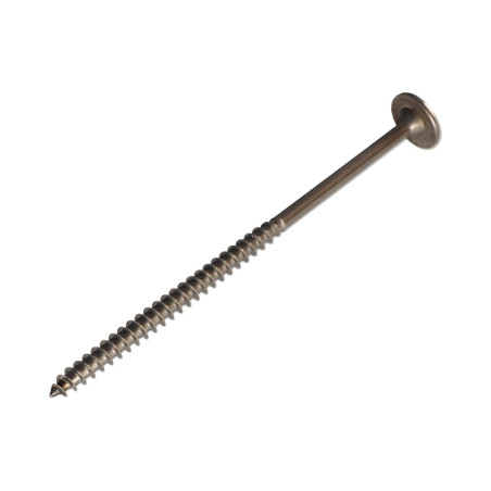 1 x Tømrerskrue med skivehoved Rustfrit stål A2 6X110 Gevind 70 T25 Hoveddiameter 15