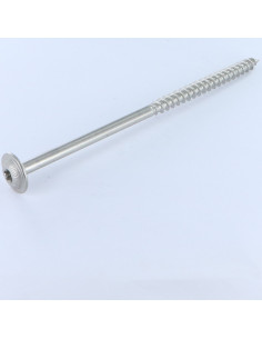 Tømrerskrue med skivehoved Rustfrit stål A2 6X150 Gevind...