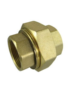 Lige unionsfitting 40X49 (1 1/2") hun Messing Figur 340