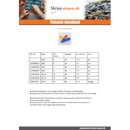 1 x Plug med krave VÆDDER RC-afspiller 14X69 ORANGE