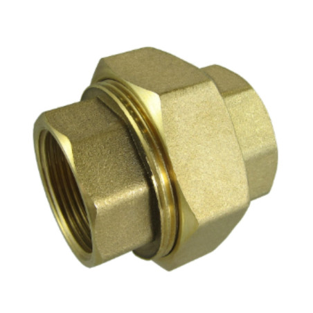 1 x Lige unionsfitting 33x42 (1"1/4) hun Messing Figur 340