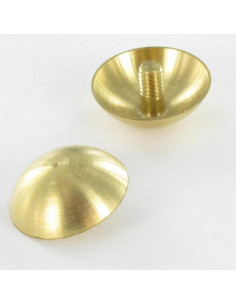Dæksel RUND. Messing diameter 15 stang M3X5.4