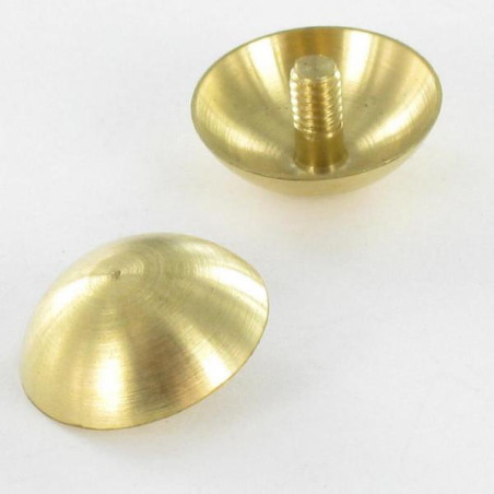 1 x Dæksel RUND. Messing diameter 15 stang M3X5.4