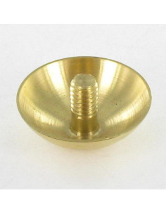Dæksel RUND. Messing diameter 15 stang M3X5.4 2