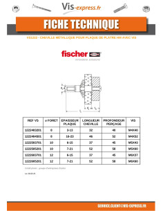 Plug METAL Fischer Lav sekskantet 4X46 med Skrue 2