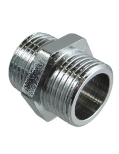 Dobbeltnippel FIG 280 Mand / Mand 15x21 (1/2") Forkromet...