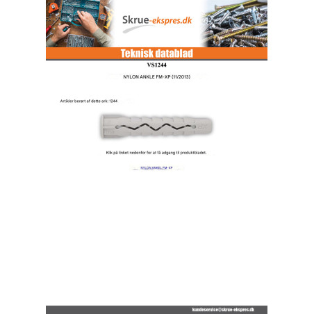 1 x Plug Nylon 10X65 FM-XP