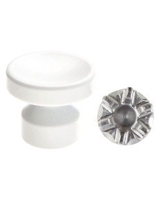 Knap dekorativ Aluminium Hvid med fastgørelse til...