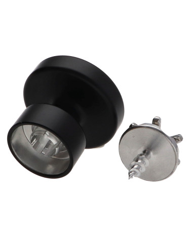 1 x Knap dekorativ Aluminium Sort med...