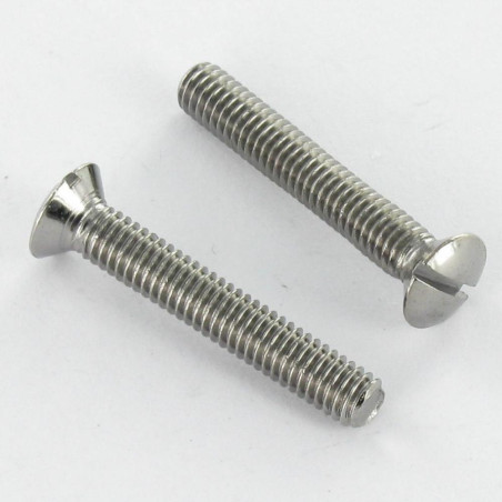 1 x Vis m-hastighed Forkromet messing forsænket pan hoved kærv M4X12