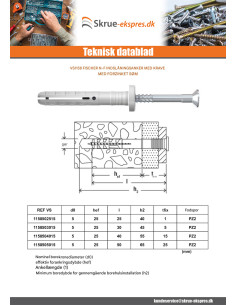 Sømplug Nylon krave Fischer med søm N5X50-25F 2